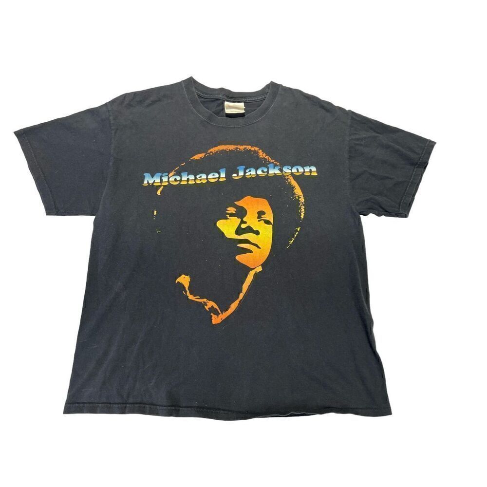 Vintage Y2K Michael Jackson Hanes heavyweight large this is it black tshirt